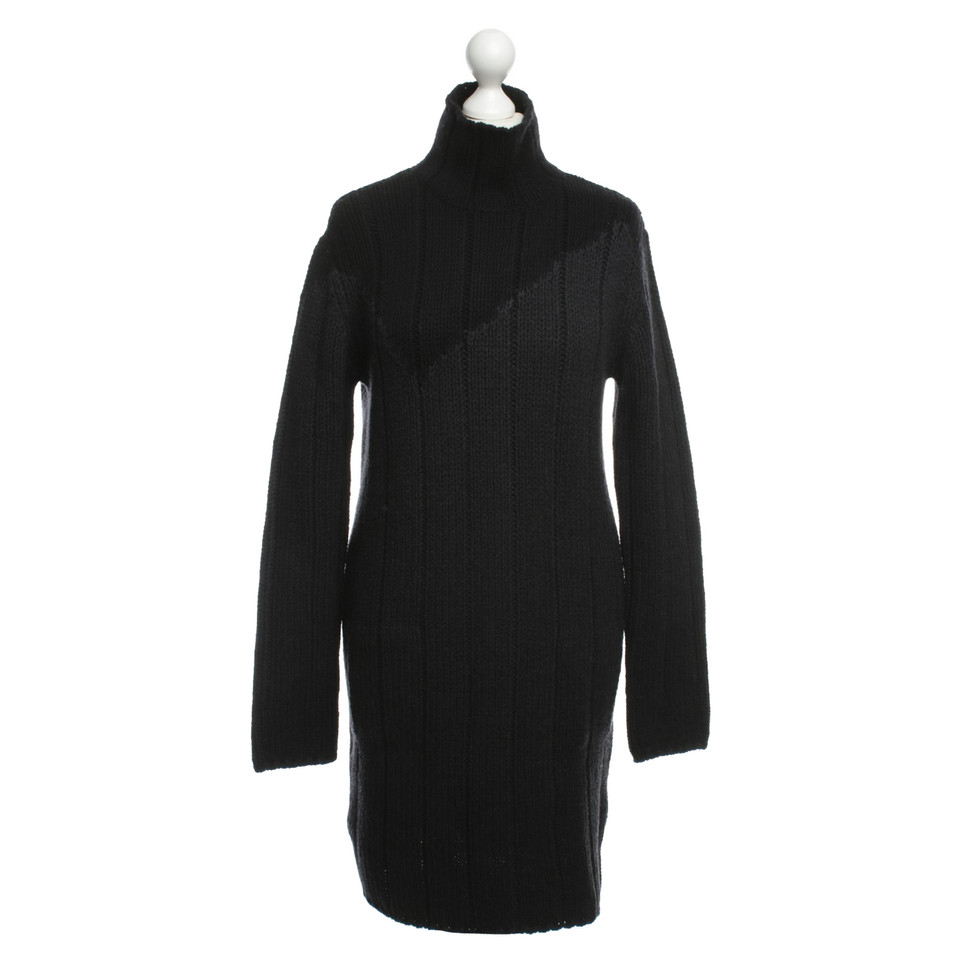Akris Gebreide jurk in grijs zwart 