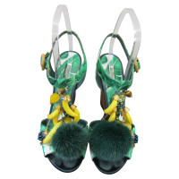 Dolce & Gabbana Sandaletten mit  Nerz