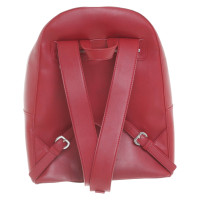 Moschino Love Rucksack aus Leder in Rot