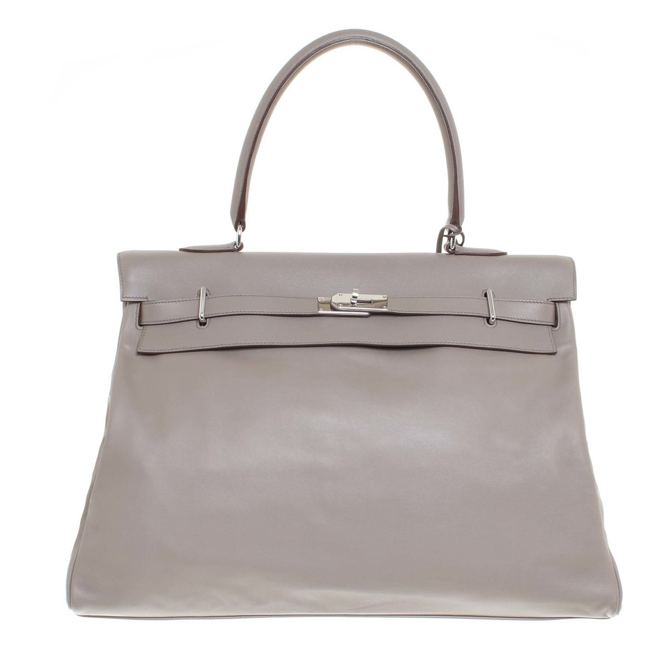 Hermès "Sac Kelly Travel 50 Swift Leather Etoupe"