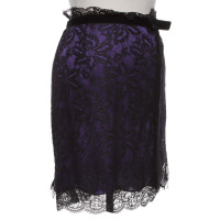Dolce & Gabbana Violet rok met zwart kant