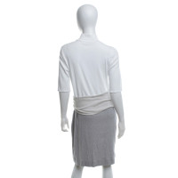 Marc Cain Jersey jurk in wit / grijs / beige