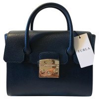 Furla Umhängetasche aus Leder in Blau