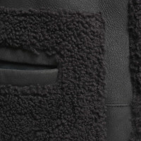 Sprung Frères Paris Reversible sheepskin coat in dark gray