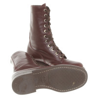 Chanel Bottes en Cuir en Marron