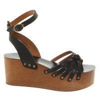 Isabel Marant Etoile Keilsandalen in Schwarz