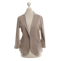 Brunello Cucinelli Blazer en tricot beige