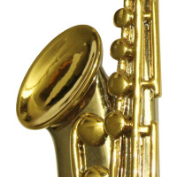 Yves Saint Laurent Saxophone music brooch