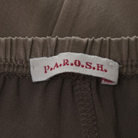 P.A.R.O.S.H. pantaloni di seta in marrone chiaro
