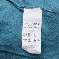 Dolce & Gabbana Seiden-Pullover in Blau
