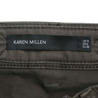 Karen Millen Pantalon en brun / bleu foncé