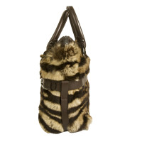 Salvatore Ferragamo Tote Bag with fur trim