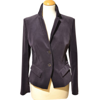 René Lezard Velvet blazer in purple