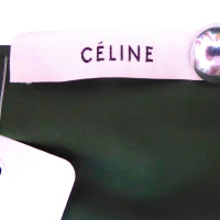 Céline chemisier en soie en vert / blanc