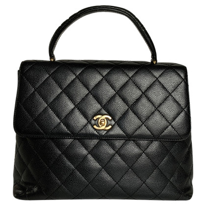 Chanel Coco Handle Bag Leather in Black