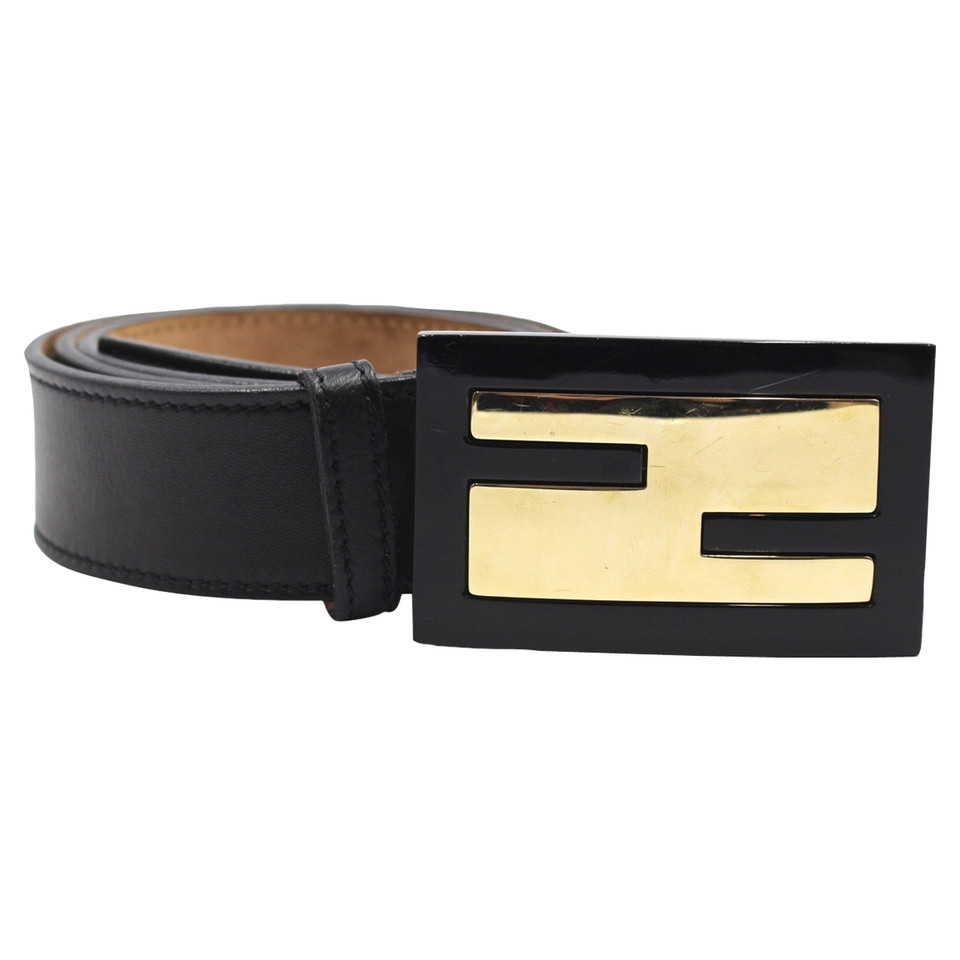 Fendi Belt Leather in Black