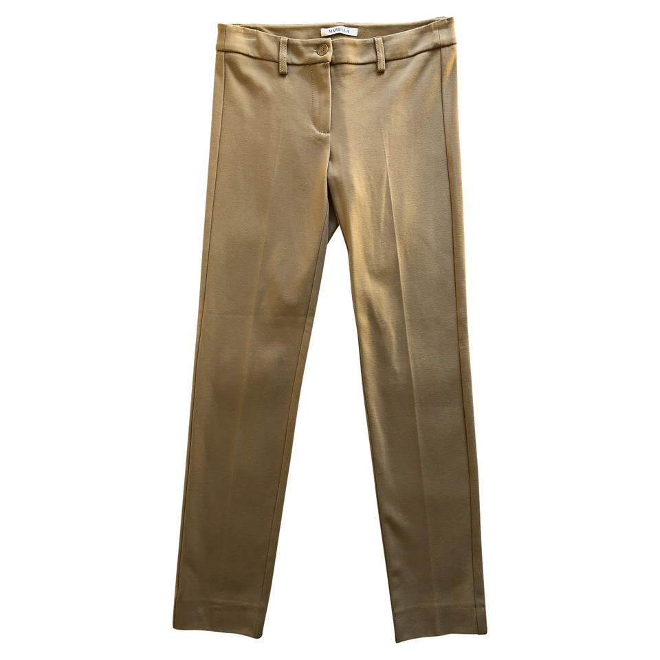 Max Mara Pantaloni slim beige in jersey