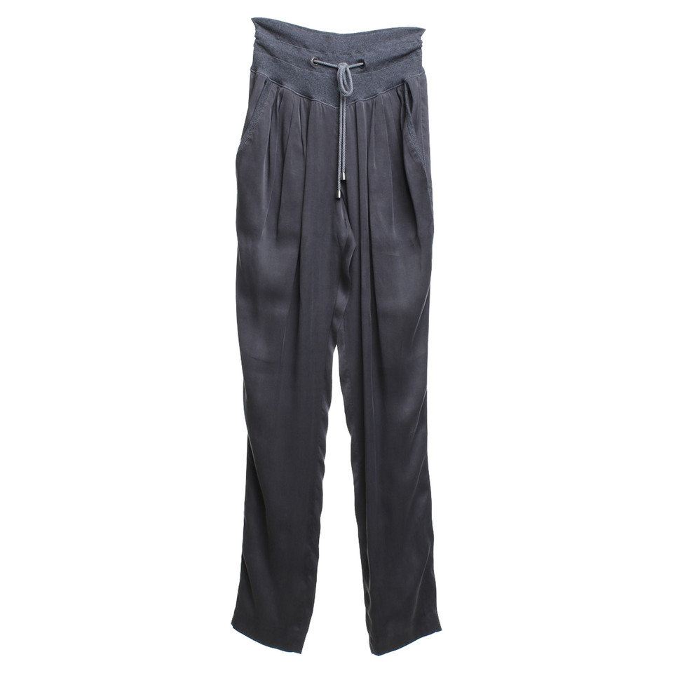 Gunex pantaloni di seta in grigio