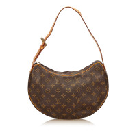 Louis Vuitton Croissant in Tela in Marrone