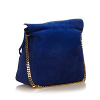 Céline Gourmette Bag aus Wildleder in Blau