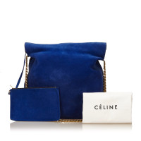 Céline Gourmette Bag Suède in Blauw