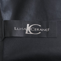 Luisa Cerano Leren jas in zwart