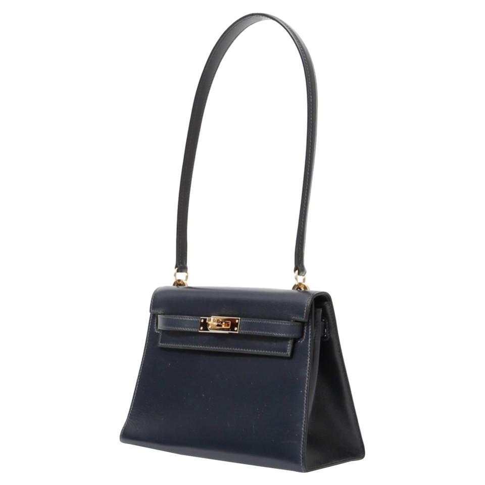 Hermès Kelly Bag 20 aus Leder in Blau