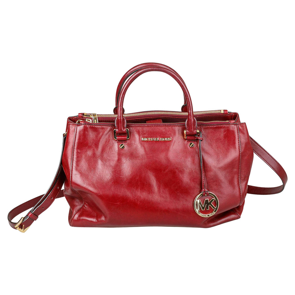 Michael Kors Shopper aus Leder in Bordeaux