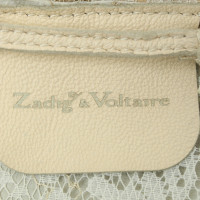 Zadig & Voltaire Leather vest with fur trim