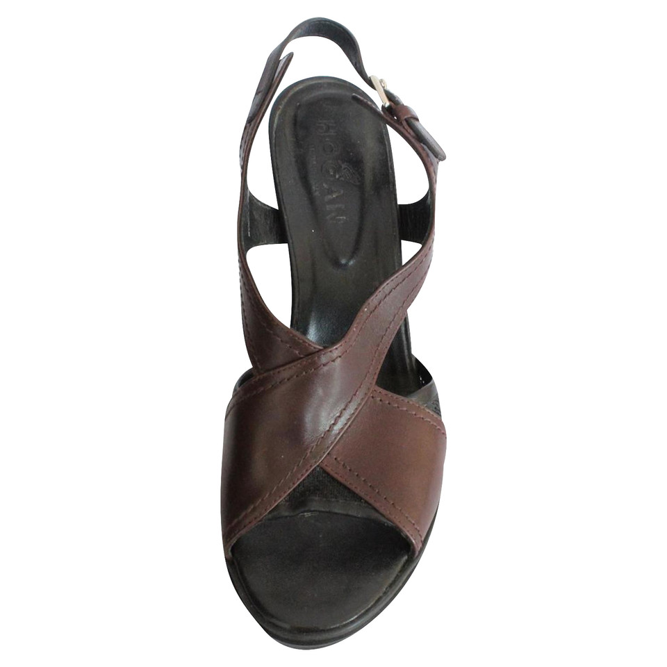 Hogan Sandalen aus Leder in Braun