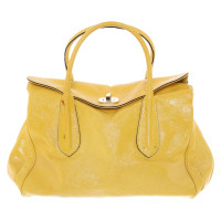 Abro Handbag Patent leather in Yellow