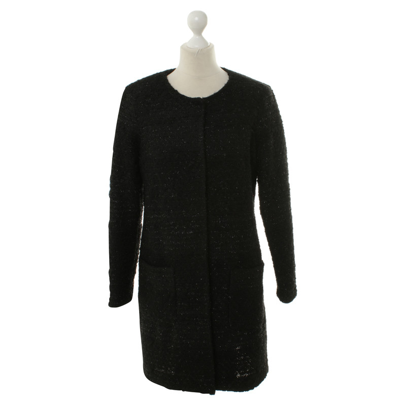 Piu & Piu Knitted coat in black