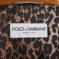 Dolce & Gabbana Jasje van het leer in Cognac