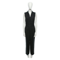 Etro Jumpsuit aus Leinen in Dunkelgrün