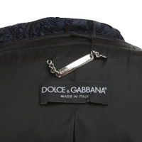 Dolce & Gabbana Dark blue coat with faucet pattern