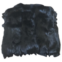 Red Valentino Top Fur in Black