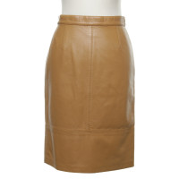 Rena Lange Leather skirt in brown