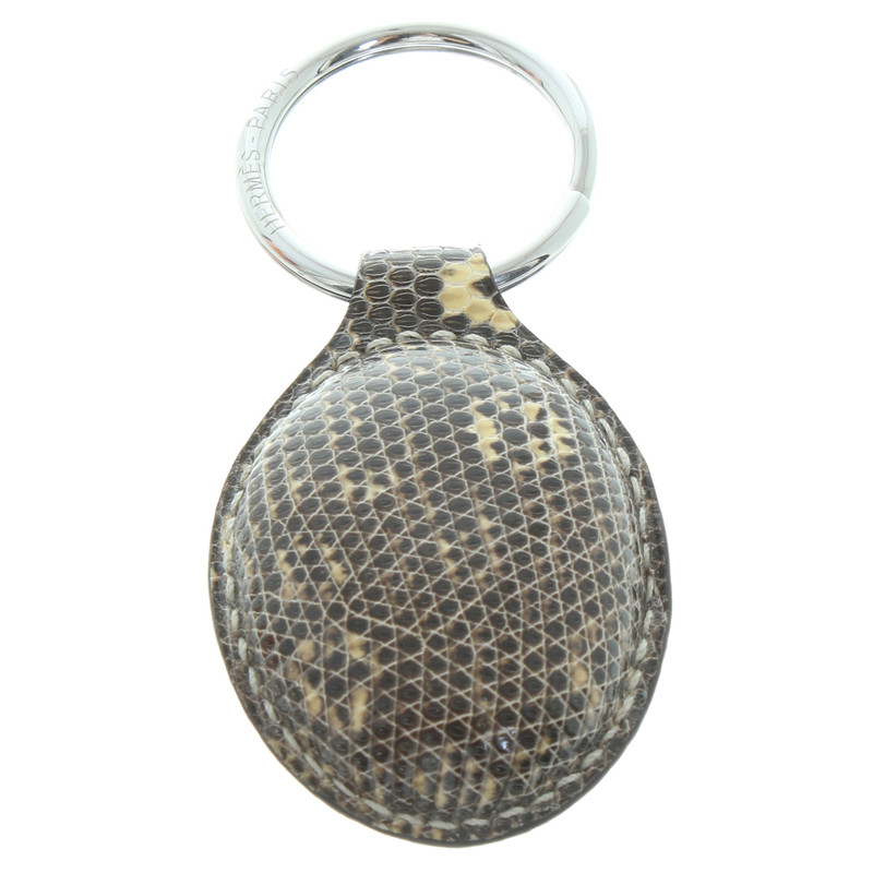 Hermès Reptile leather keychain