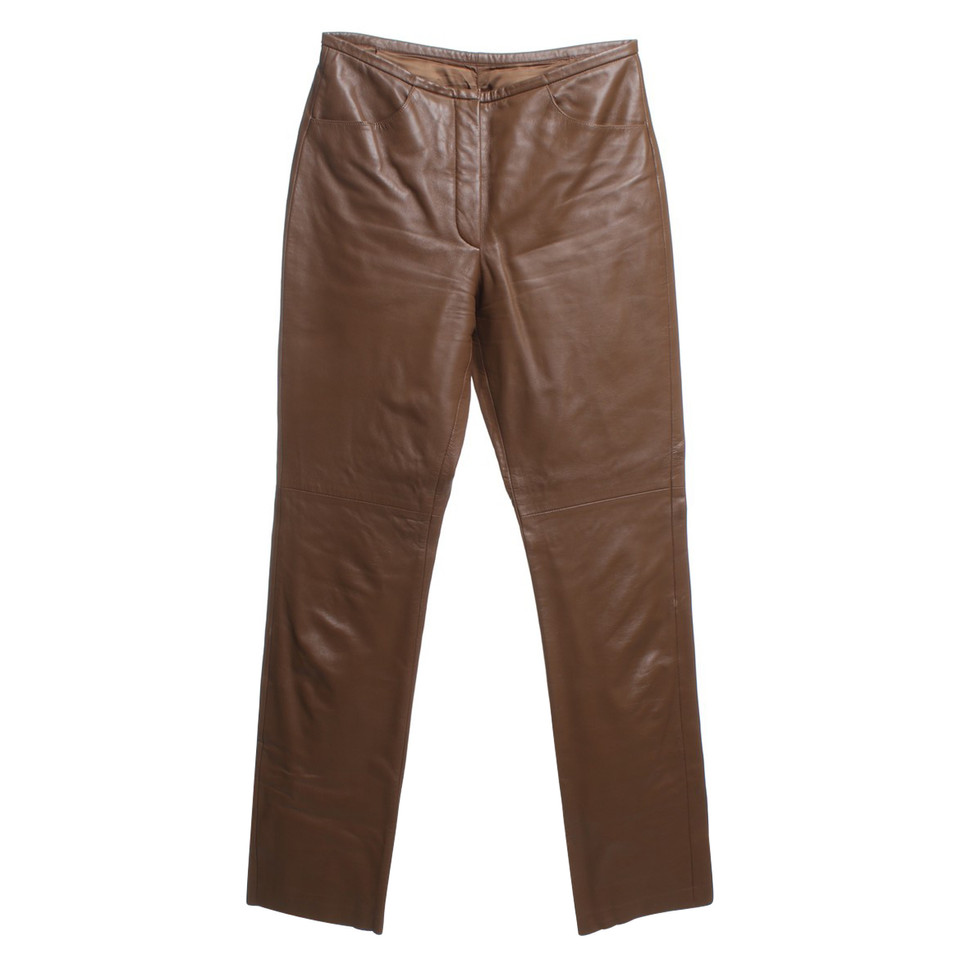 Hugo Boss Leather pants in brown