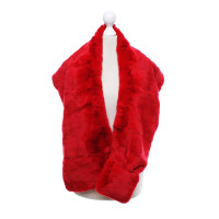Laurèl Coniglio stola di pelliccia in rosso