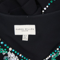 Karen Millen Top in seta in Black
