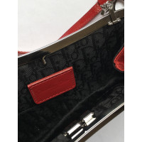 Christian Dior Saddle Bag in Seta in Rosso