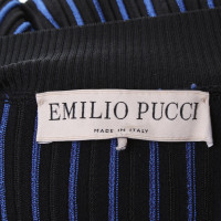 Emilio Pucci Robe en maille noire / bleue