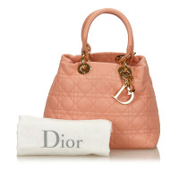 Christian Dior Soft Lady Dior Leer in Roze
