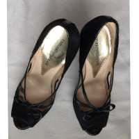 Armani Peep-toes with patent leather bow