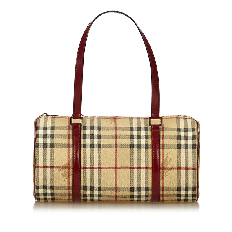 plaid burberry purse