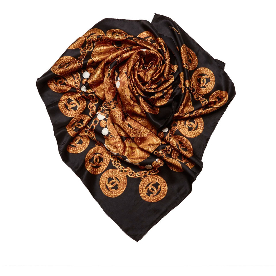 Chanel Gedrukt zijden sjaal