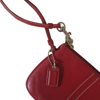 Coach Red leather wristlet