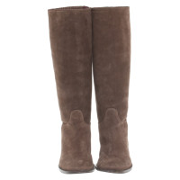 Max Mara Boots Suede in Brown