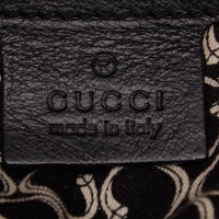 Gucci Duffle aus Leder in Schwarz